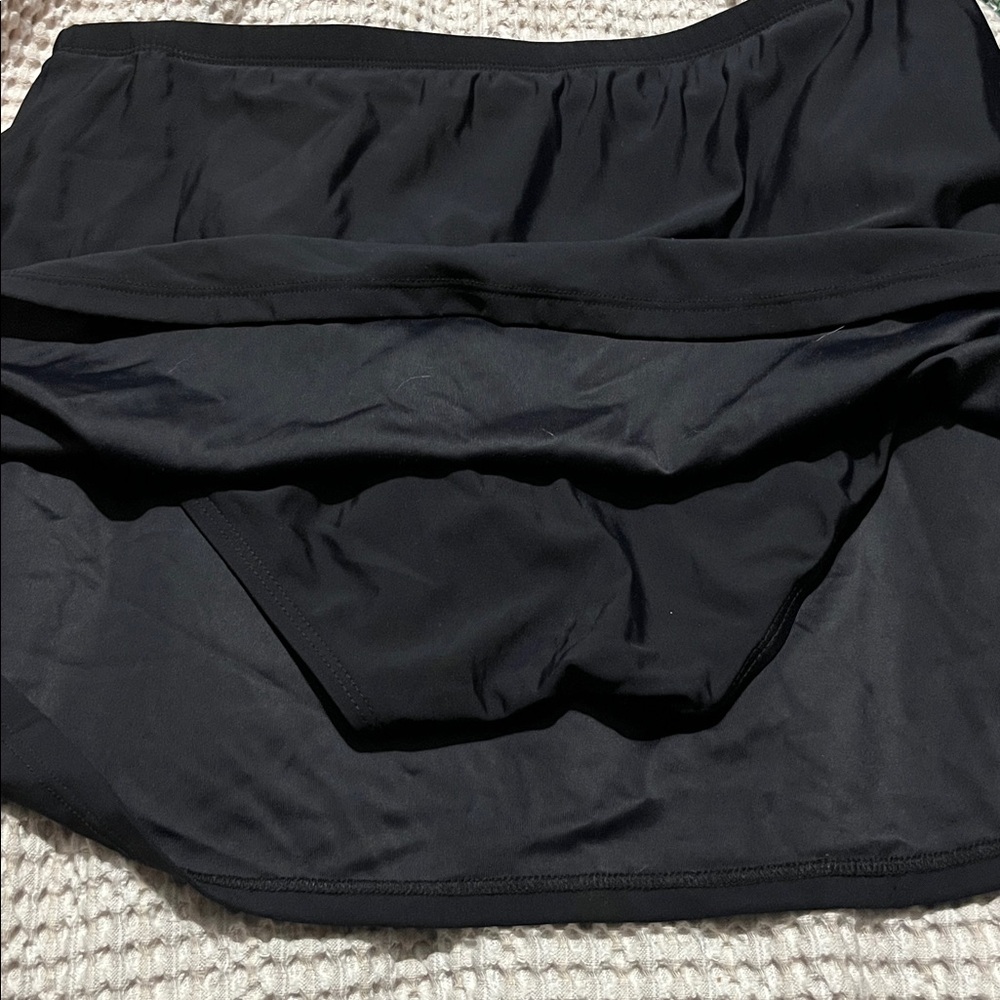 Black Women's A-Line Swim Skirt - Picture 2 of 2